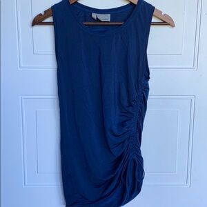 Athleta Side Tie Sleeveless Top Navy Blue XS